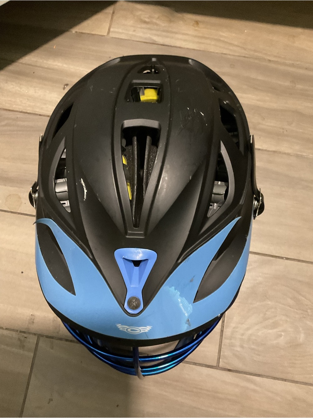 Final Sale! Cascade Vintage Blue Black Lacrosse Helmet Sporting Model R Guard - Picture 8 of 11